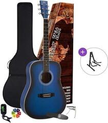 Akustická gitara SX SD104KBUS Basic SET Blue Sunburst Akustická gitara