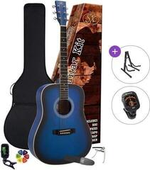Akustická gitara SX SD104KBUS Standard SET Blue Sunburst Akustická gitara