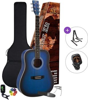 Dreadnought Guitar SX SD104KBUS Standard SET Blue Sunburst Dreadnought Guitar - 1