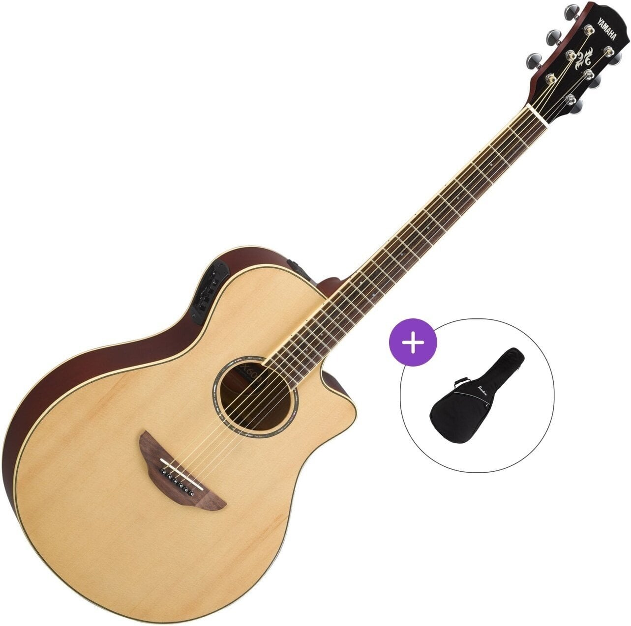 elektroakustiskā ģitāra Yamaha APX600 Basic SET Natural elektroakustiskā ģitāra