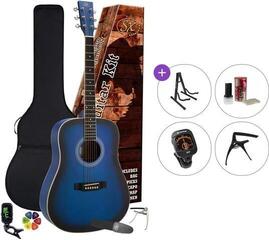 Akustická gitara SX SD104KBUS Premium SET Blue Sunburst Akustická gitara