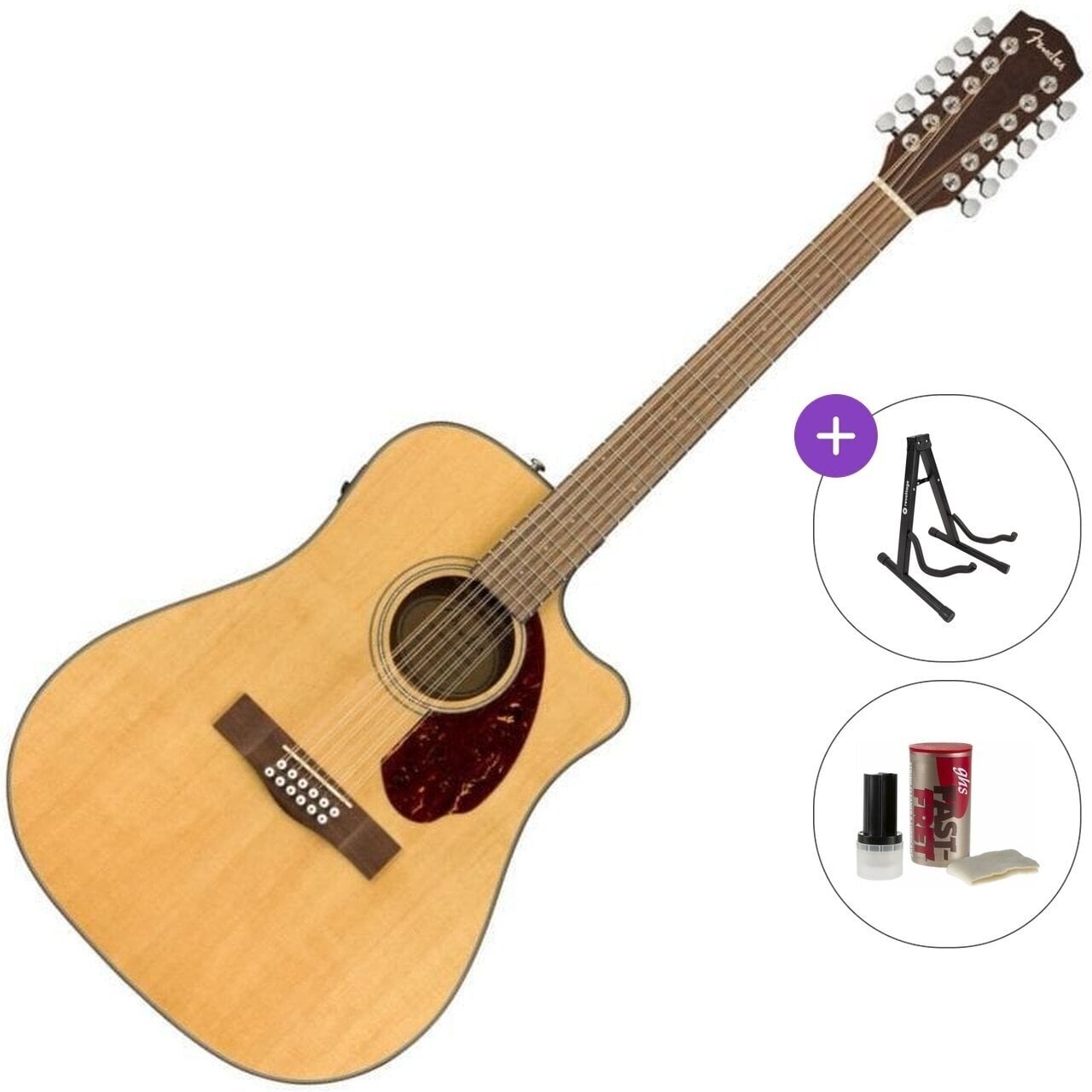 12-snarige elektrisch-akoestische gitaar Fender CD-140SCE WN 12 Standard SET Natural 12-snarige elektrisch-akoestische gitaar