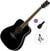 Dreadnought Guitar Yamaha FG820 BL II Standard SET Black Dreadnought Guitar