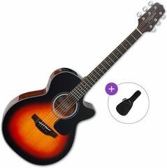 elektroakustisk guitar Takamine GF30CE-BSB Basic SET Brown Sunburst elektroakustisk guitar