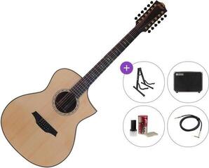 12-strengs akustisk-elektrisk gitar Bromo BAT4CE12 Premium SET Natural 12-strengs akustisk-elektrisk gitar