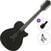 Guitarra eletroacústica de 12 cordas Ibanez AEG1221-BOT Standard SET Black Out Guitarra eletroacústica de 12 cordas