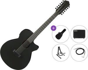 12 strunska elektroakustična kitara Ibanez AEG1221-BOT Premium SET Black Out 12 strunska elektroakustična kitara