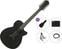 Guitarra eletroacústica de 12 cordas Ibanez AEG1221-BOT Premium SET Black Out Guitarra eletroacústica de 12 cordas