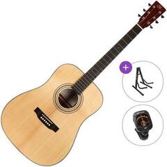 Guitare acoustique SX SD704 Standard SET Natural Guitare acoustique