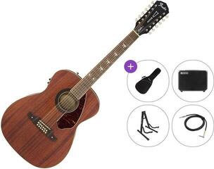12-snarige elektrisch-akoestische gitaar Fender Tim Armstrong Hellcat 12 WN Premium SET Natural 12-snarige elektrisch-akoestische gitaar