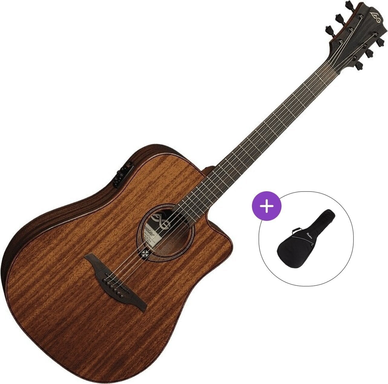 Elektroakustična dreadnought LAG Tramontane 98 T98DCE Basic SET Natural Elektroakustična dreadnought