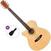 Elektroakustická gitara Jumbo Pasadena PGC-10LE Basic SET Natural Elektroakustická gitara Jumbo