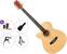 Elektroakustická gitara Jumbo Pasadena PGC-10LE Premium SET Natural Elektroakustická gitara Jumbo