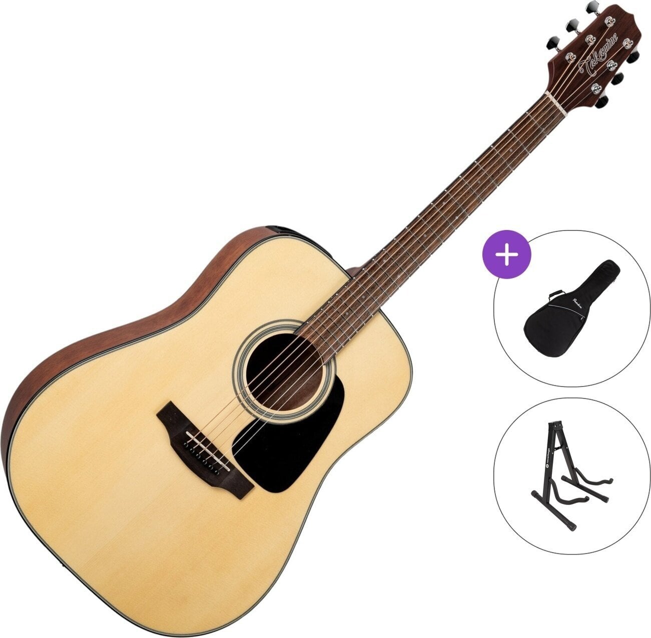 elektroakustiline kitarr Takamine GLD12E Standard SET Natural Satin elektroakustiline kitarr