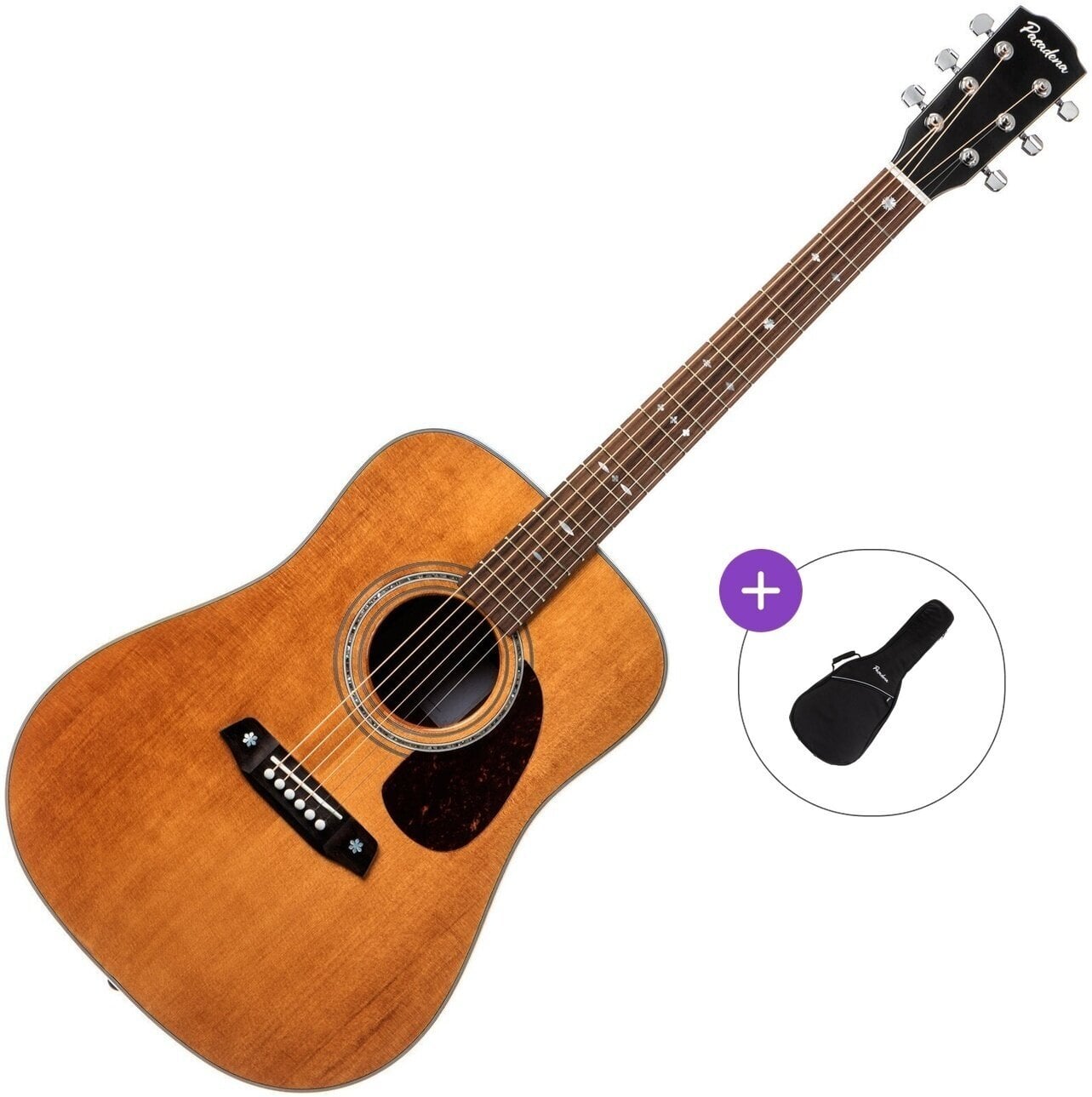 Акустична китара Pasadena PD-450 All Solid Basic SET Vintage Natural Акустична китара