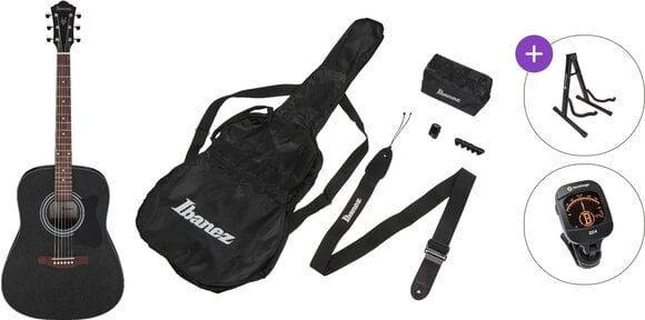 Chitară acustică Ibanez V54NJP-WK Standard SET Weathered Black Open Pore Chitară acustică - 1