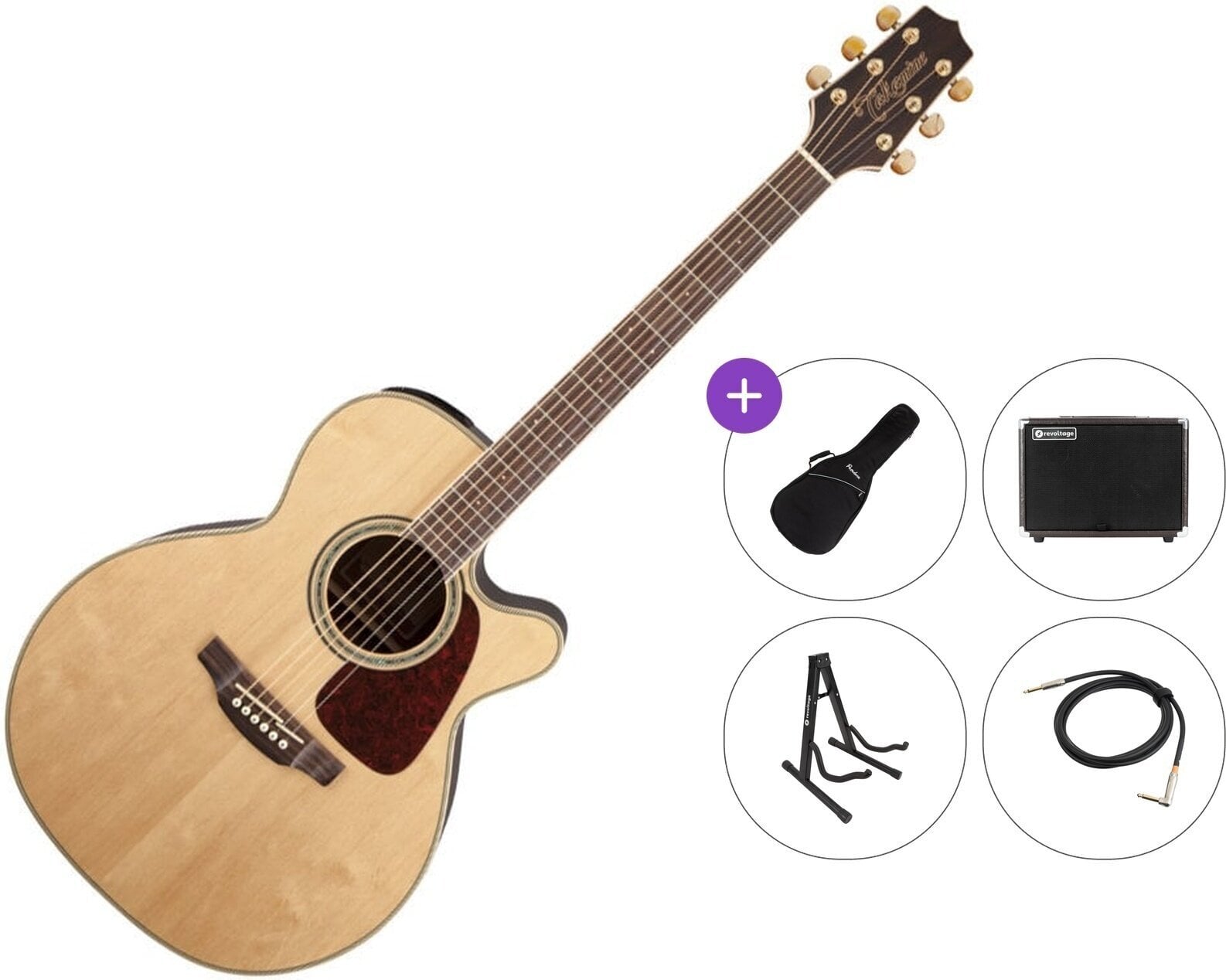 Ηλεκτροακουστική Κιθάρα Jumbo Takamine GN71CE Premium SET Natural Ηλεκτροακουστική Κιθάρα Jumbo