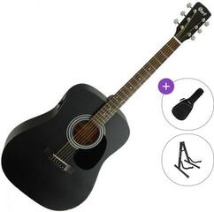 elektroakustisk gitarr Cort AF510E Standard SET Black Satin elektroakustisk gitarr