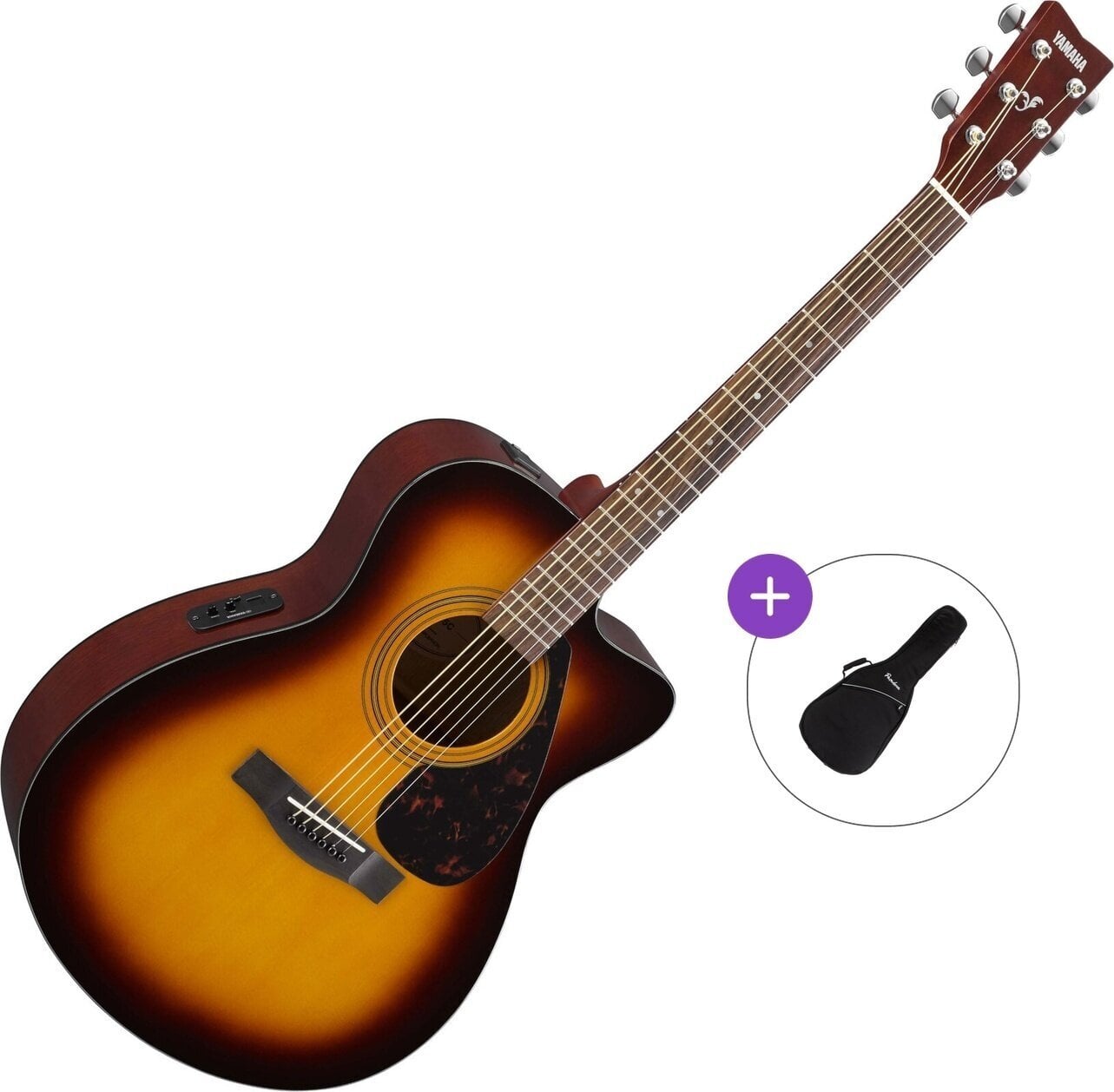 Dreadnought Elektro-Akustikgitarren Yamaha FSX 315C Basic SET Tobacco Brown Sunburst Dreadnought Elektro-Akustikgitarren
