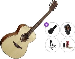 Jumbo Akustikgitarre LAG Tramontane 88 T88A Premium SET Natural Jumbo Akustikgitarre