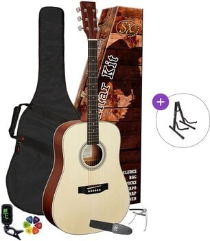 Akustikgitarre SX SD304K Basic SET Natural Matte Akustikgitarre - 1