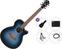 Elektro-akustična jumbo gitara Ibanez AEG50-IBH Premium SET Indigo Blue Burst Elektro-akustična jumbo gitara