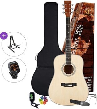 Dreadnought-kitara SX SD104LK Standard SET Natural Dreadnought-kitara - 1