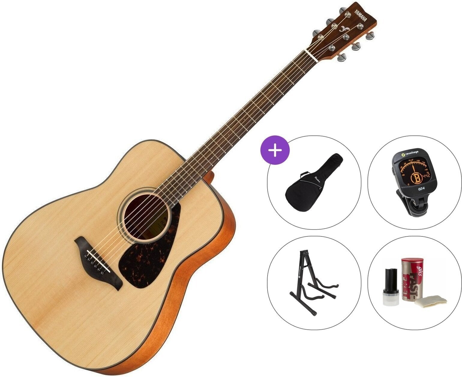 Dreadnought kitarr Yamaha FG800 Premium SET Natural Dreadnought kitarr