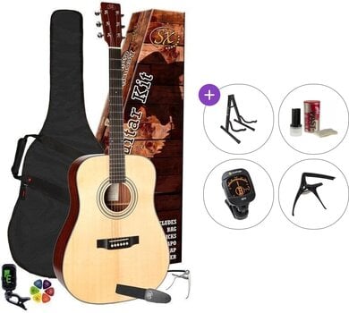 Ακουστική Κιθάρα SX SD704K Premium SET Natural Ακουστική Κιθάρα - 1