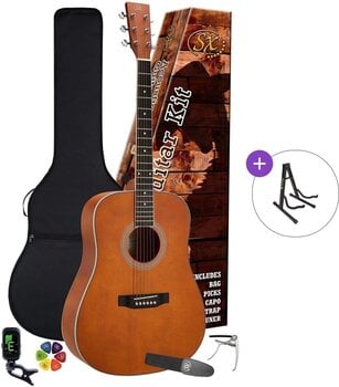 Dreadnought-kitara SX SD104KBR Basic SET Brown Dreadnought-kitara - 1
