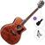 Jumbo Elektro-Akustikgitarren Cort GA5F-FMH Standard SET Open Pore Natural Jumbo Elektro-Akustikgitarren