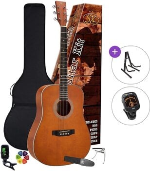 Dreadnought-kitara SX SD104KBR Standard SET Brown Dreadnought-kitara - 1