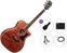 Jumbo Elektro-Akustikgitarren Cort GA5F-FMH Premium SET Open Pore Natural Jumbo Elektro-Akustikgitarren