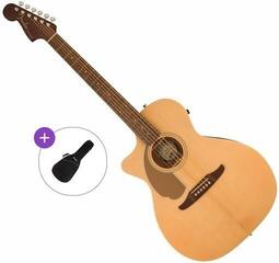 Chitarra Semiacustica Jumbo Fender Newporter Player LH Basic SET Natural Chitarra Semiacustica Jumbo