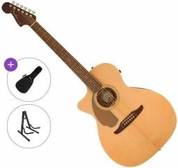 Chitarra Semiacustica Jumbo Fender Newporter Player LH Standard SET Natural Chitarra Semiacustica Jumbo