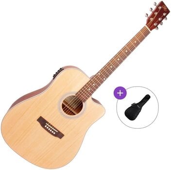 Chitarra Semiacustica Dreadnought SX SD204CE Basic SET Natural Chitarra Semiacustica Dreadnought - 1