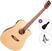 Chitarra Semiacustica Dreadnought SX SD204CE Standard SET Natural Chitarra Semiacustica Dreadnought