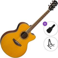 Chitarra Semiacustica Jumbo Yamaha CPX600 Standard SET Vintage Tint Chitarra Semiacustica Jumbo
