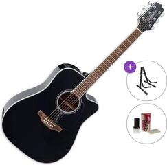 Dreadnought Elektro-Akustikgitarren Takamine GD34CE Standard SET Black Dreadnought Elektro-Akustikgitarren