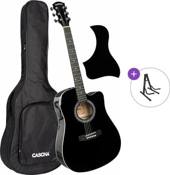 Ακουστική Κιθάρα Cascha CGA100BK Basic SET Black Ακουστική Κιθάρα - 1