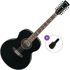 12 stygų akustinė-elektrinė gitara Ibanez AJ7012M1E-BK Basic SET Black 12 stygų akustinė-elektrinė gitara