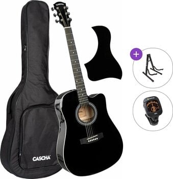 Ακουστική Κιθάρα Cascha CGA100BK Standard SET Black Ακουστική Κιθάρα - 1