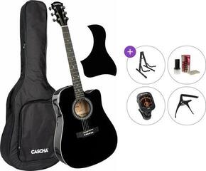 Ακουστική Κιθάρα Cascha CGA100BK Premium SET Black Ακουστική Κιθάρα