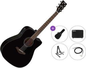 Chitară electro-acustică Dreadnought Yamaha FGX800C Premium SET Black Chitară electro-acustică Dreadnought