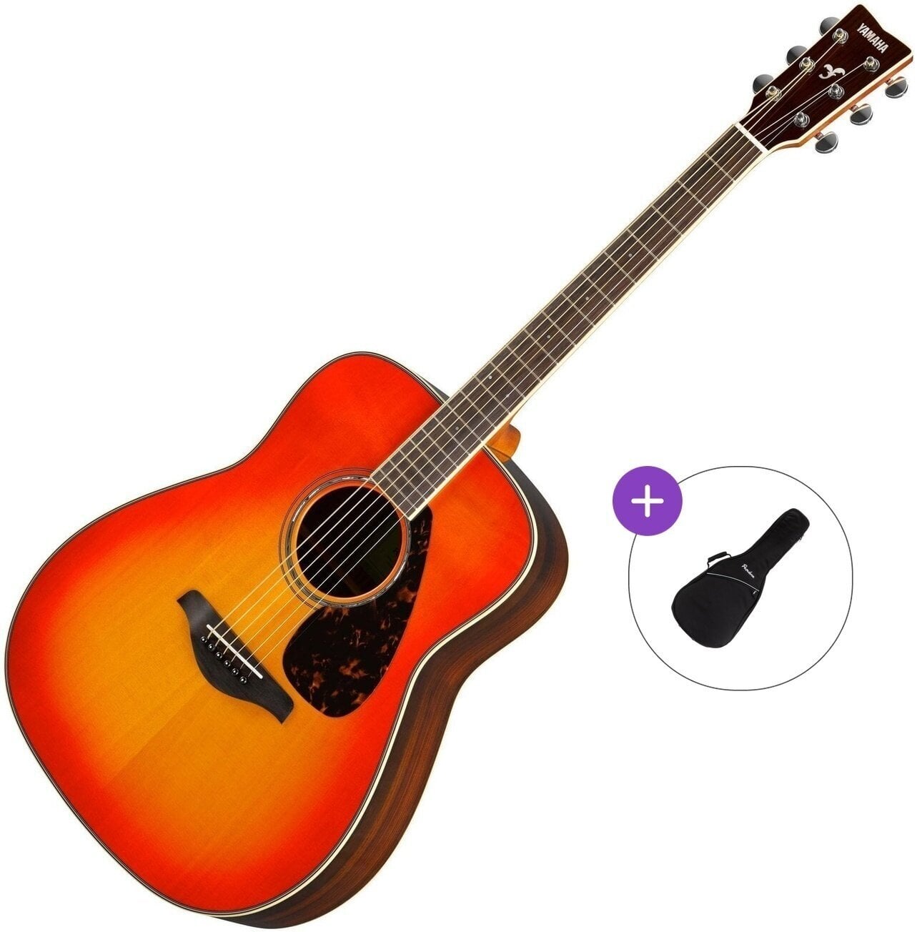 Dreadnought Guitar Yamaha FG830 Basic SET Autumn Burst Dreadnought Guitar