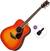 Dreadnought Guitar Yamaha FG830 Basic SET Autumn Burst Dreadnought Guitar