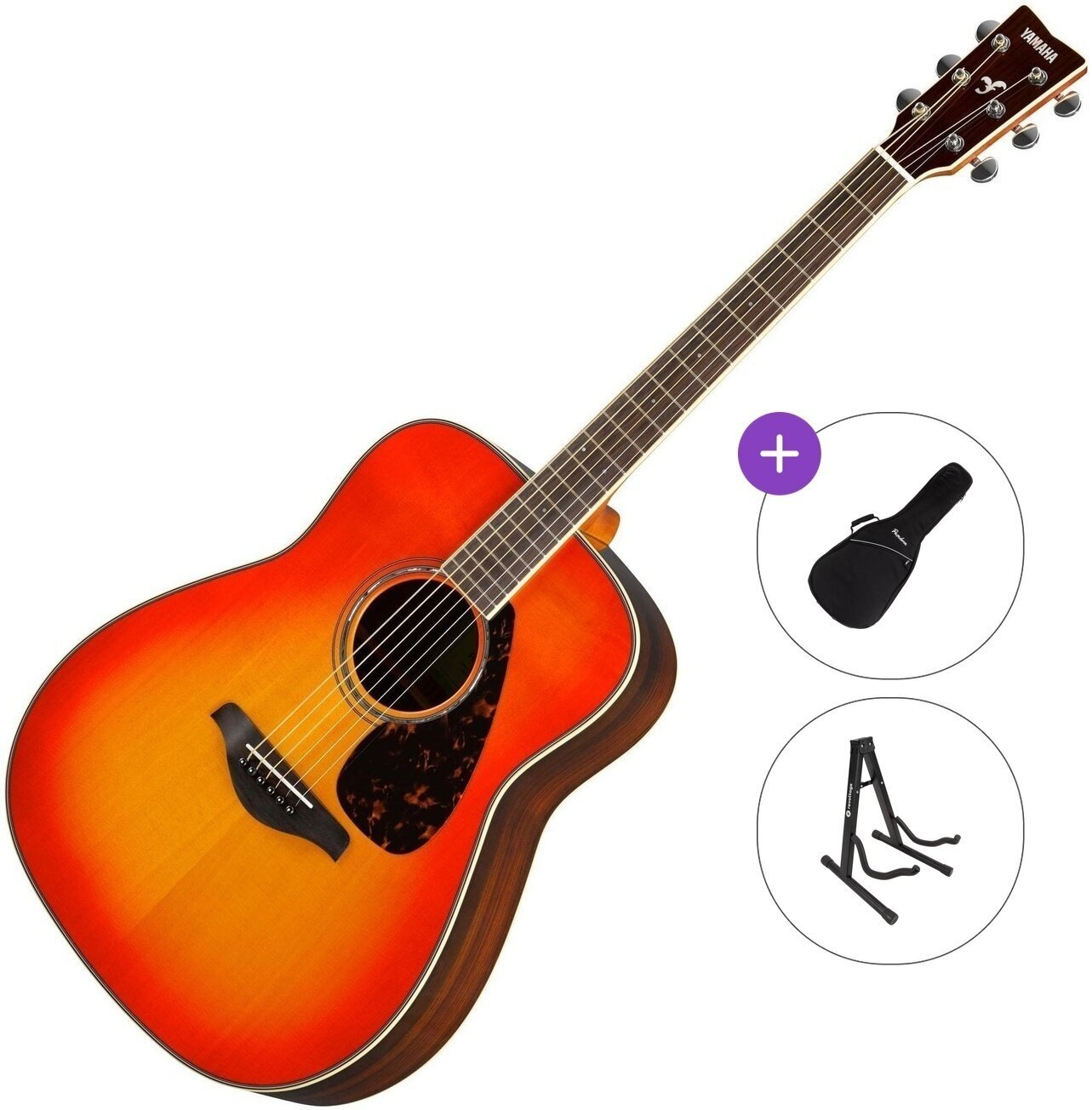 Guitarra dreadnought Yamaha FG830 Standard SET Autumn Burst Guitarra dreadnought