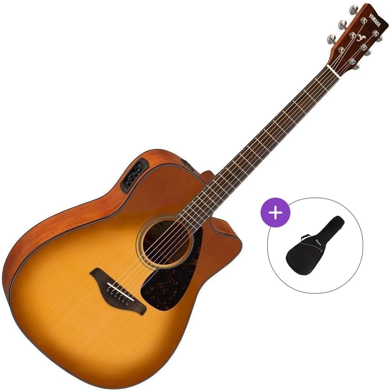 guitarra eletroacústica Yamaha FGX800C Basic SET Sand Burst guitarra eletroacústica