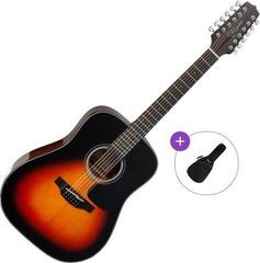 12-keelne akustiline kitarr Takamine GD30-12 Basic SET Brown Sunburst 12-keelne akustiline kitarr