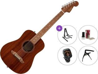 Dreadnought-kitara Fender California Standard Redondo Mini Premium SET Natural Sapele Dreadnought-kitara